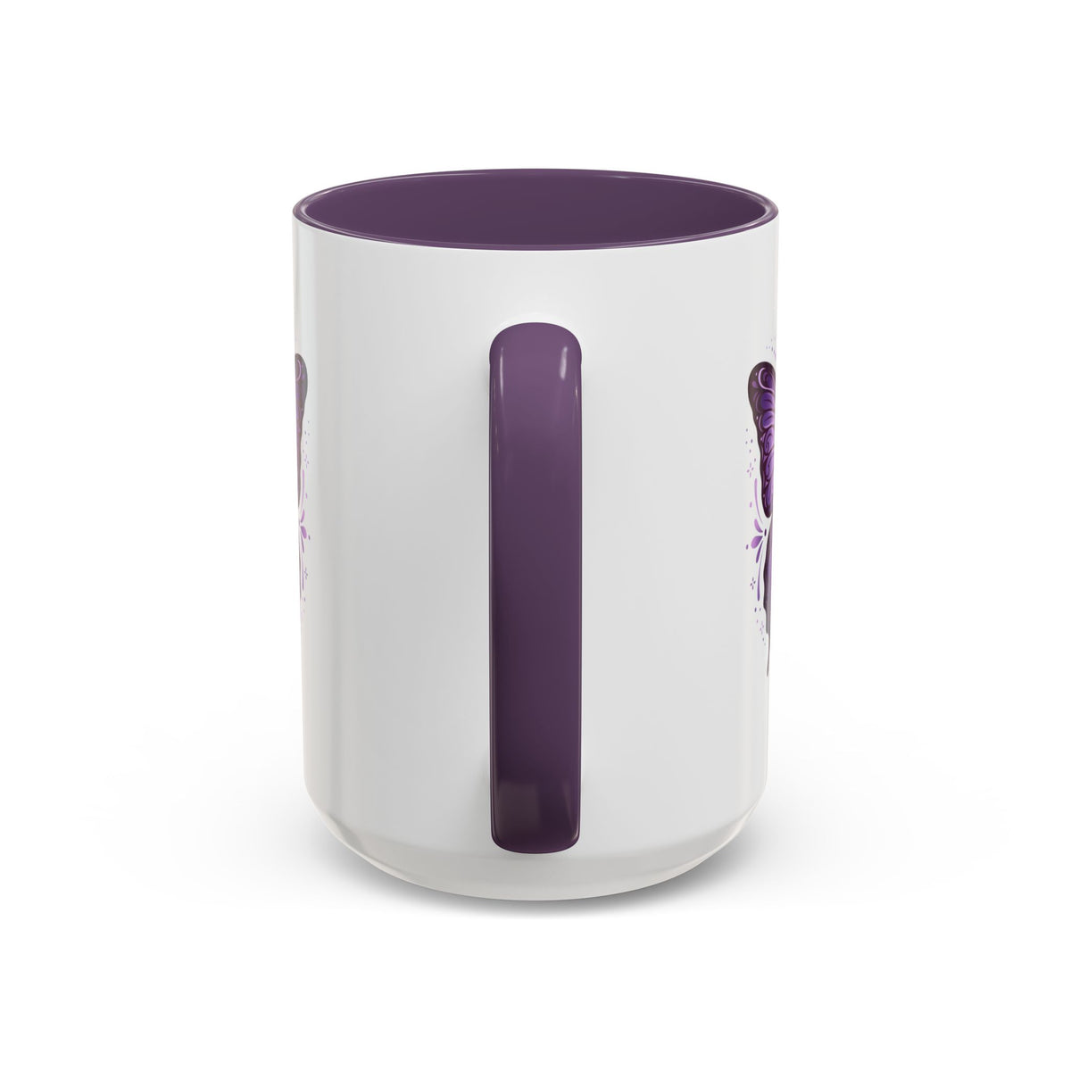Purple Butterfly Accent Coffee Mug — 11oz & 15oz Decorative Tea Cup