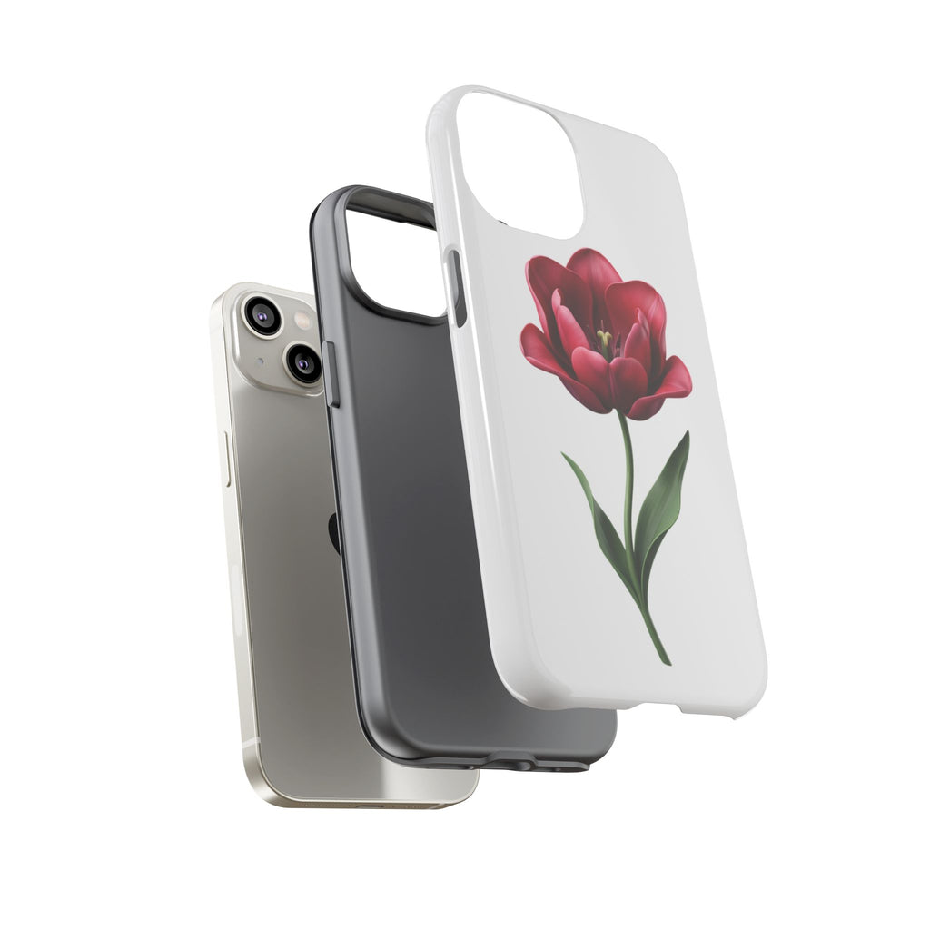 Tulip Floral Tough Phone Case – Protective Blossom iPhone Cover