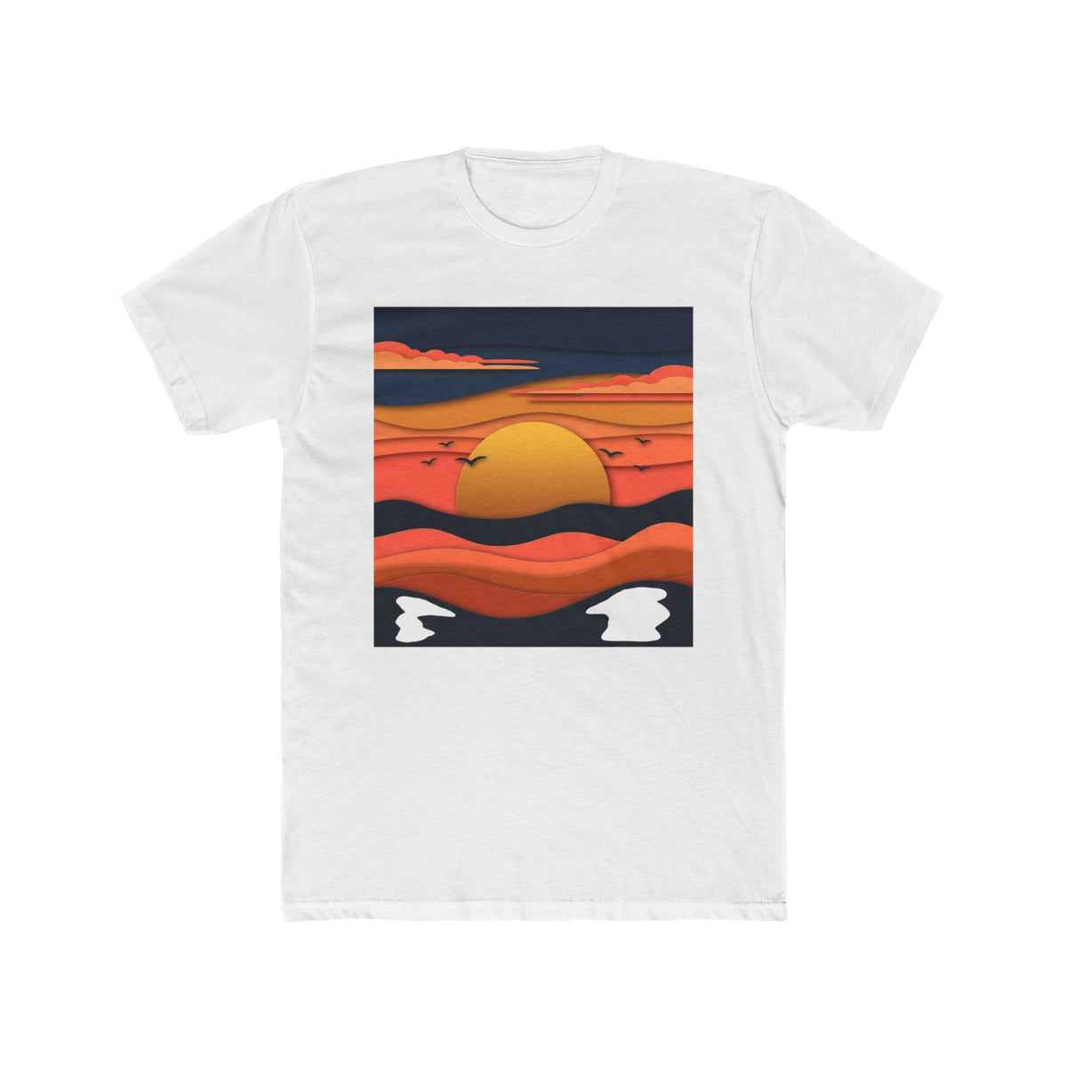 Sunset Waves T-Shirt — Retro Orange Sunset Graphic Tee