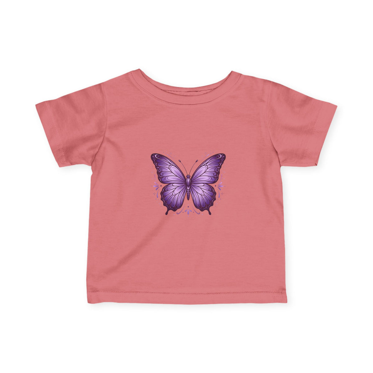 Infant T-Shirt — Purple Butterfly Baby Tee (Cute Newborn Gift)