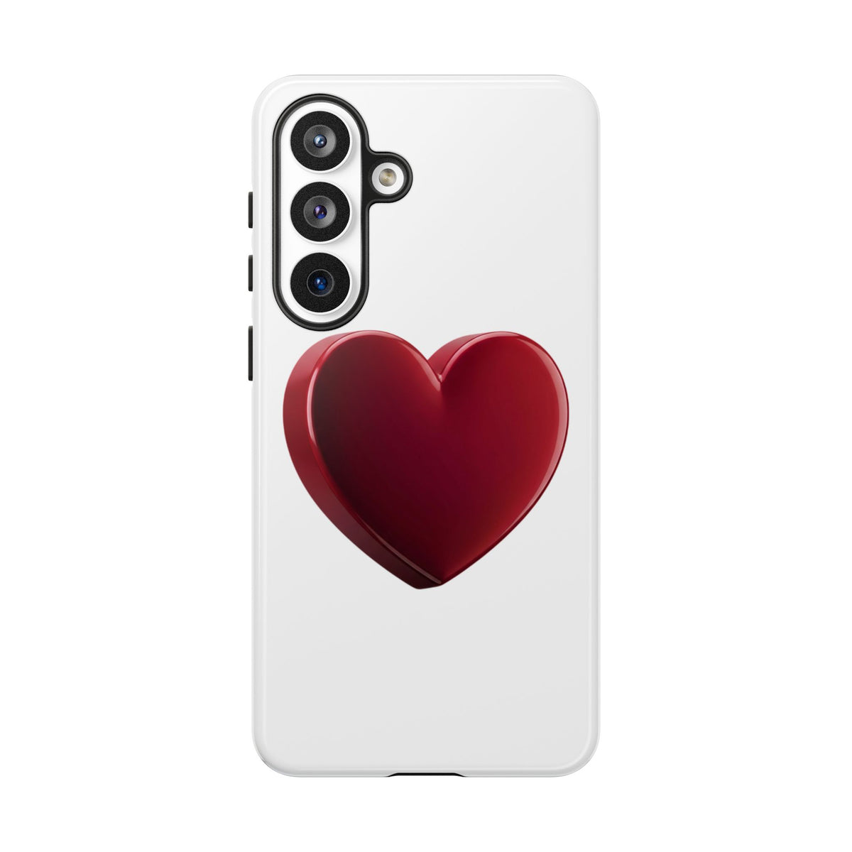 Heart Tough Phone Case - Red 3D Heart Protective Phone Case