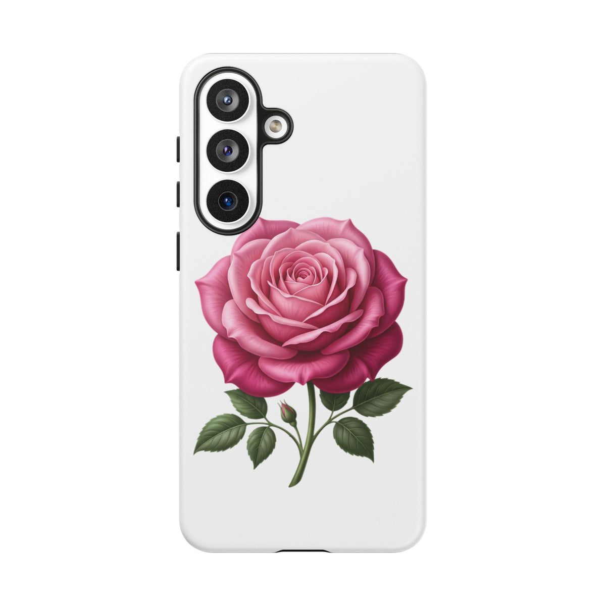 Pink Rose Tough Phone Case — Floral Protective iPhone Cover