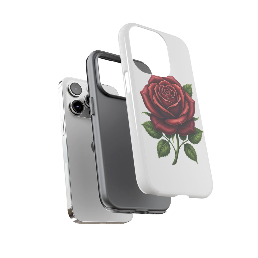 Rose Phone Case — Vintage Red Rose Floral Protective Cover