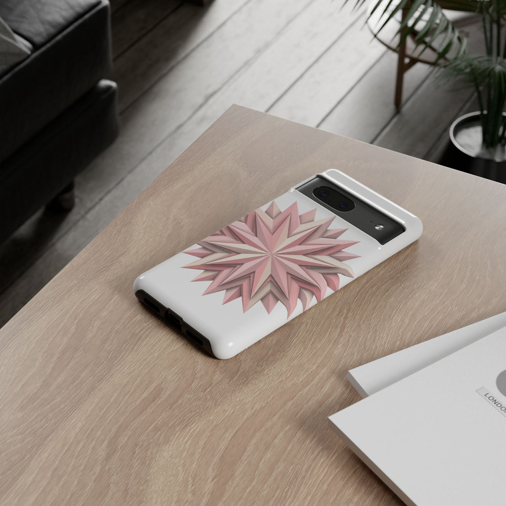 Pink Geometric Star Phone Case — Tough Protective iPhone Cover