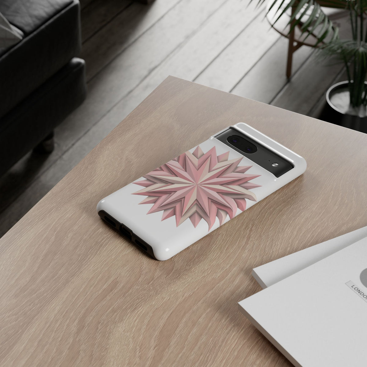 Pink Geometric Star Phone Case — Tough Protective iPhone Cover