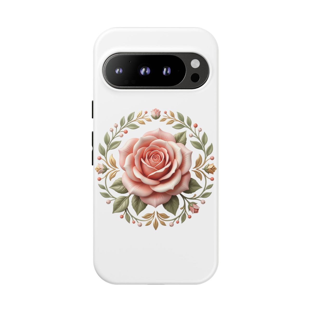 Floral Rose Wreath Tough Phone Case