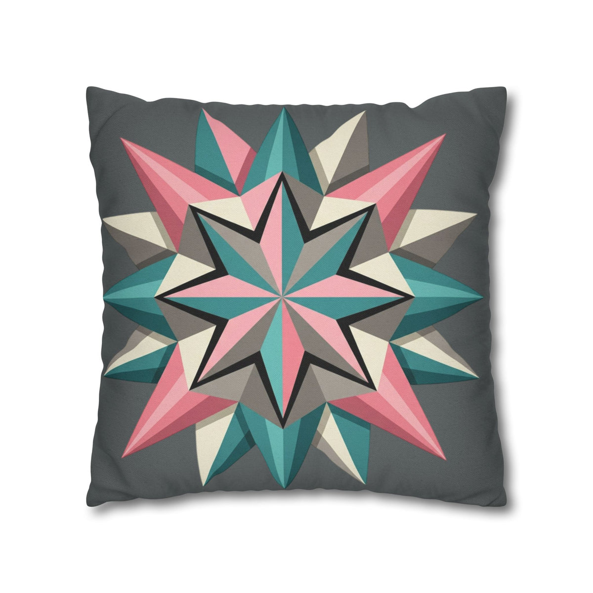 Geometric Starburst Decorative Pillowcase