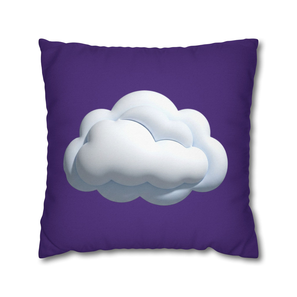 Cloud Graphic Pillowcase - Dark Purple Whimsical Decorative Throw Pillow Cover