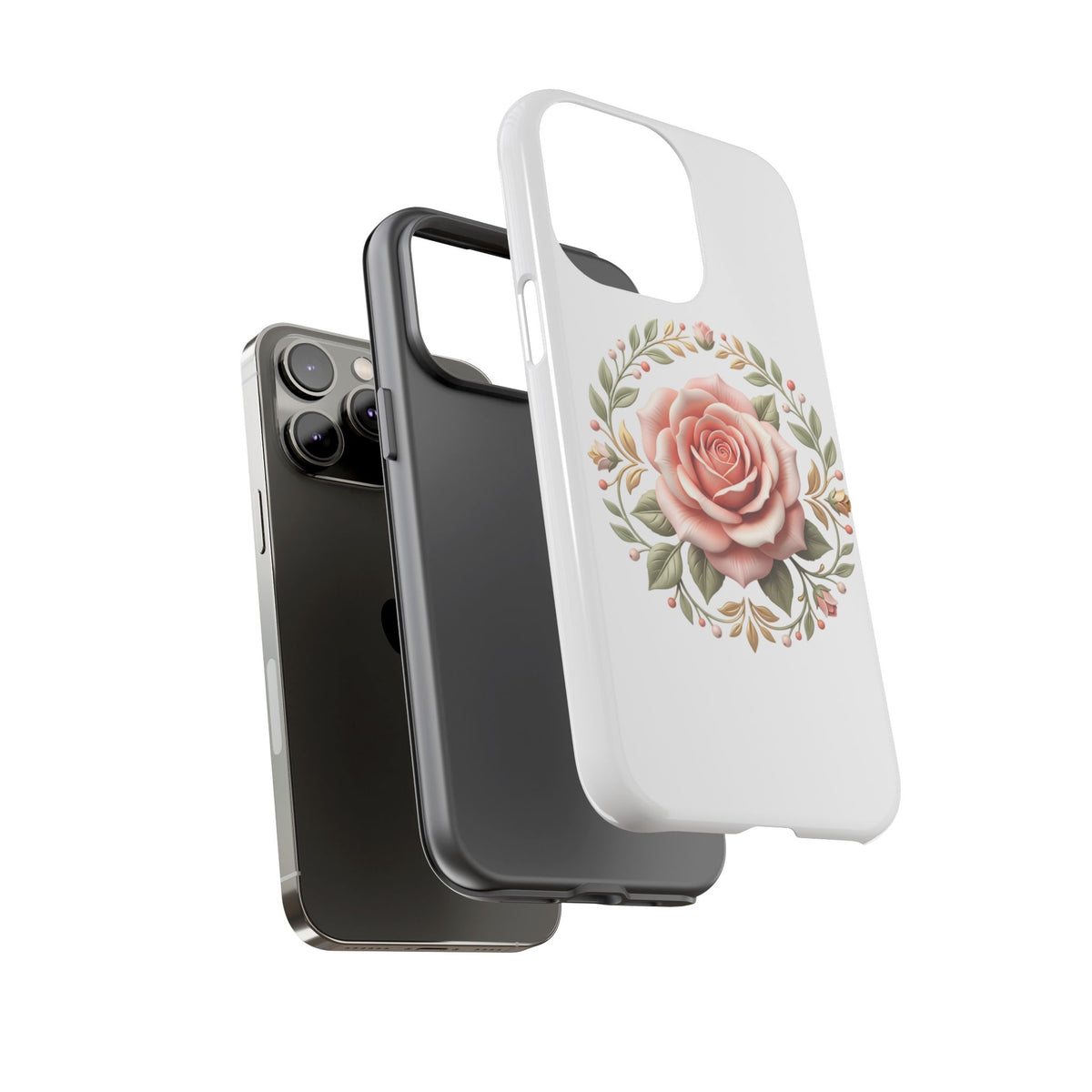 Floral Rose Wreath Tough Phone Case