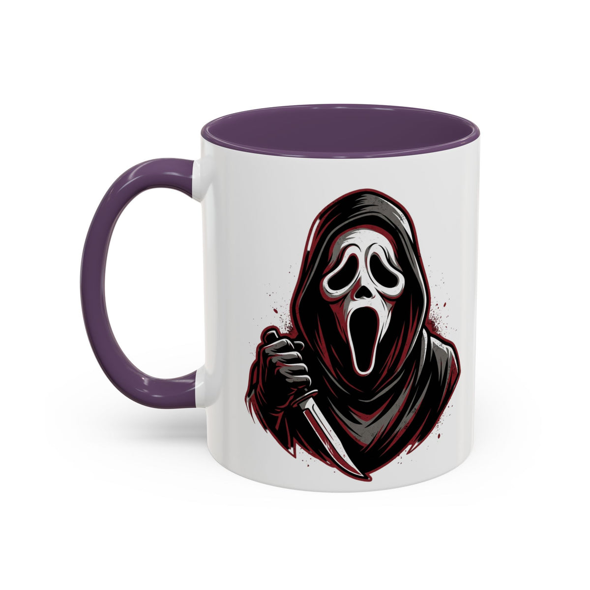 Scream Mask Accent Coffee Mug — Horror Killer Design (11/15oz)