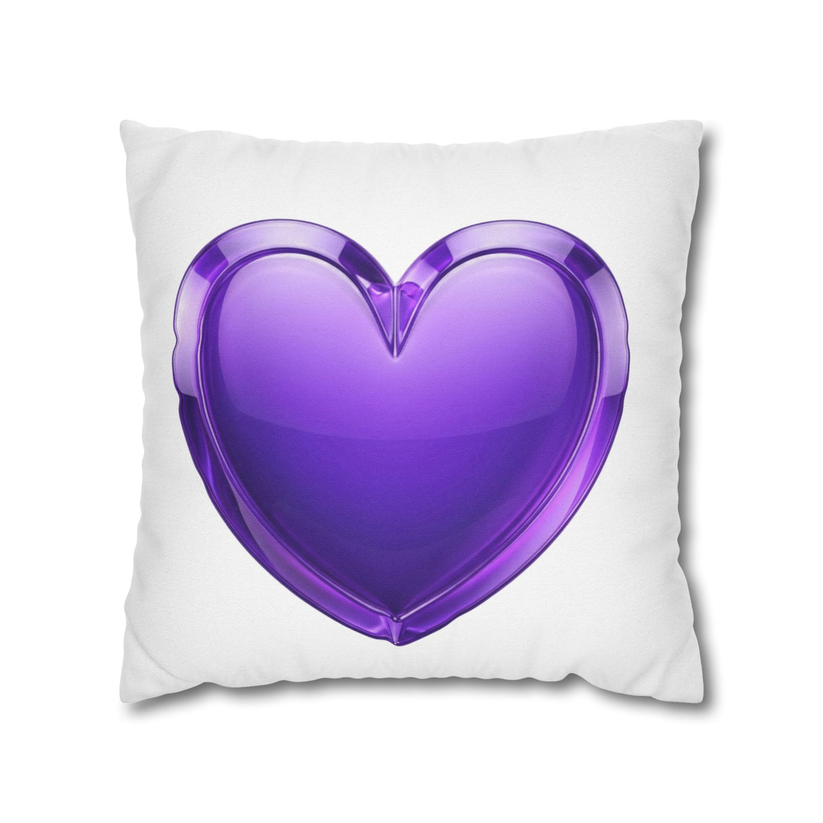 Purple Heart Spun Polyester Square Pillowcase