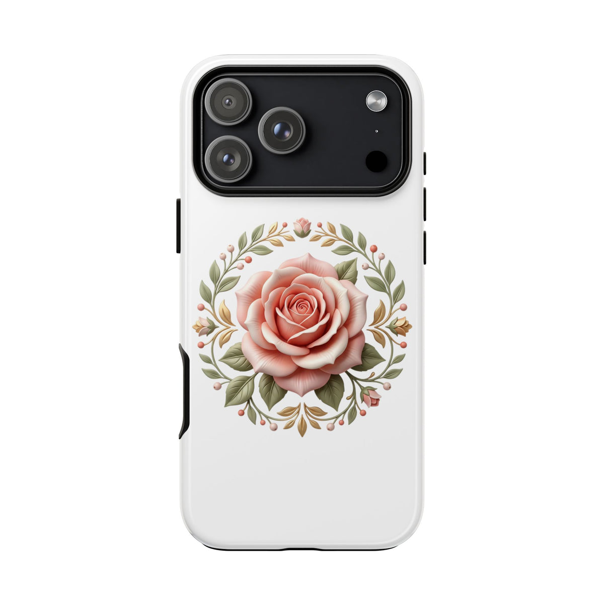 Floral Rose Wreath Tough Phone Case