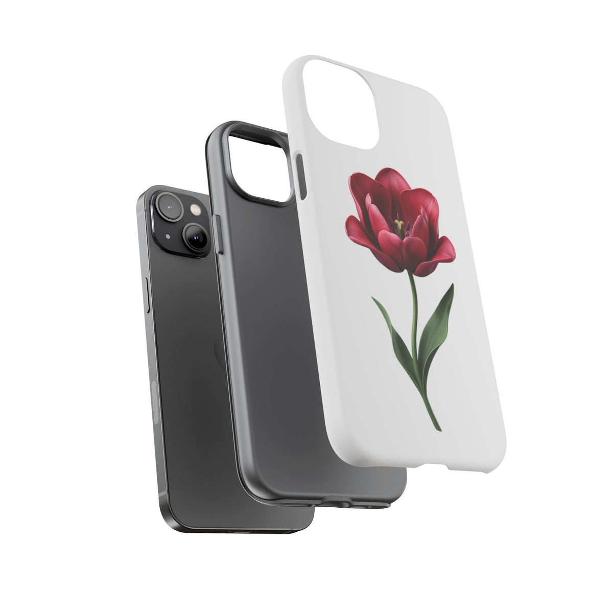 Tulip Floral Tough Phone Case – Protective Blossom iPhone Cover
