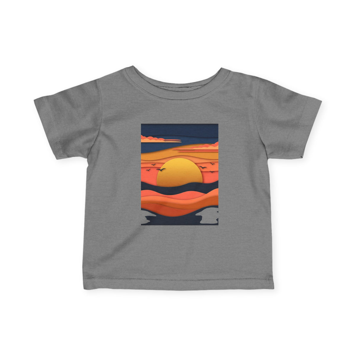 Infant Tee — Retro Sunset Graphic Baby Shirt