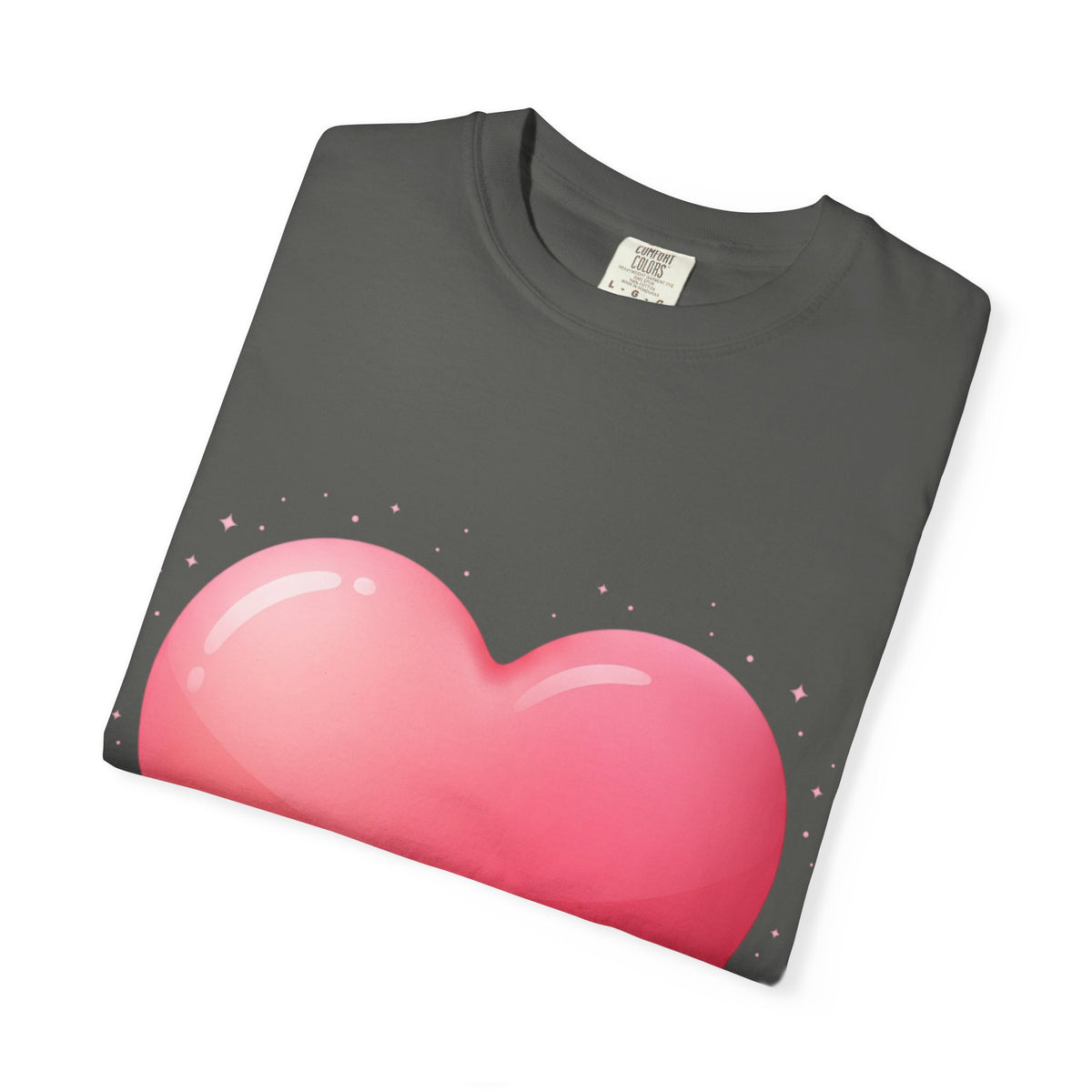 Pink Heart Unisex Garment-Dyed T-shirt