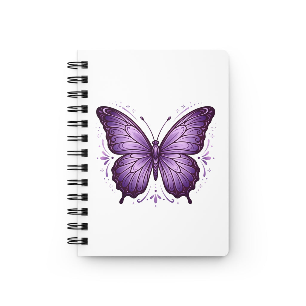 Purple Butterfly Spiral Bound Journal