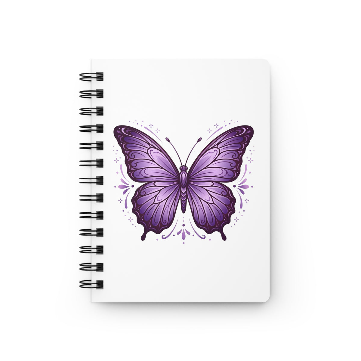 Purple Butterfly Spiral Bound Journal