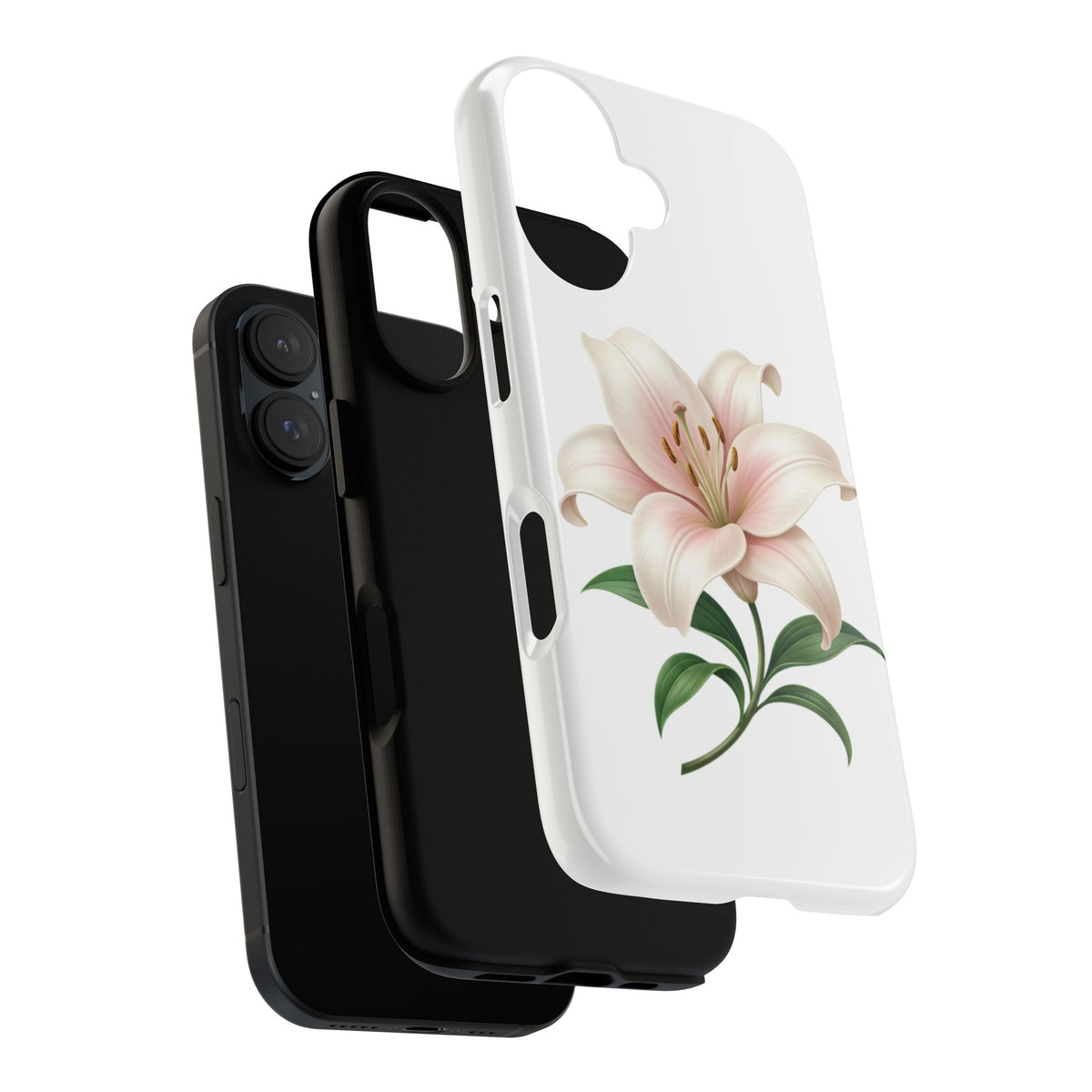Floral Lily Phone Case — Pink Lily Tough Protective Cover
