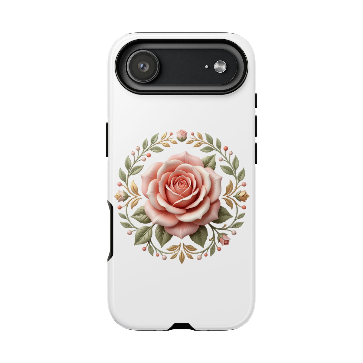 Floral Rose Wreath Tough Phone Case