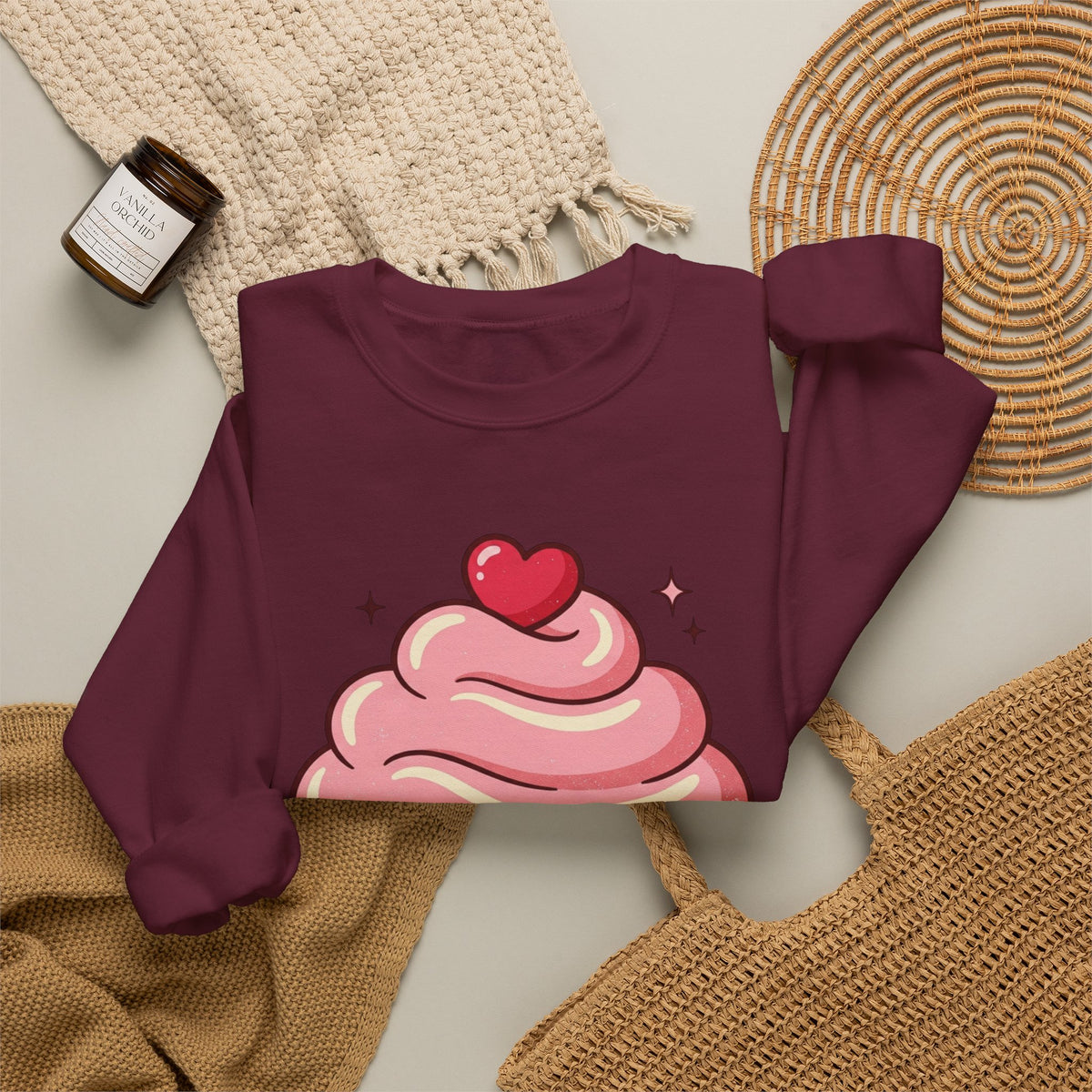 Pink Cupcake Unisex Heavy Blend™ Crewneck Sweatshirt