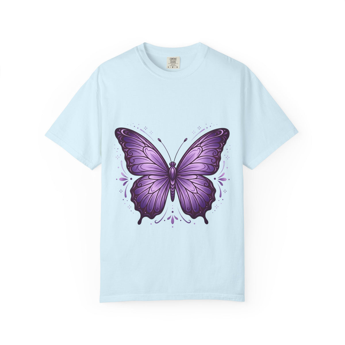 Purple Butterfly T-Shirt — Elegant Monarch Graphic Tee