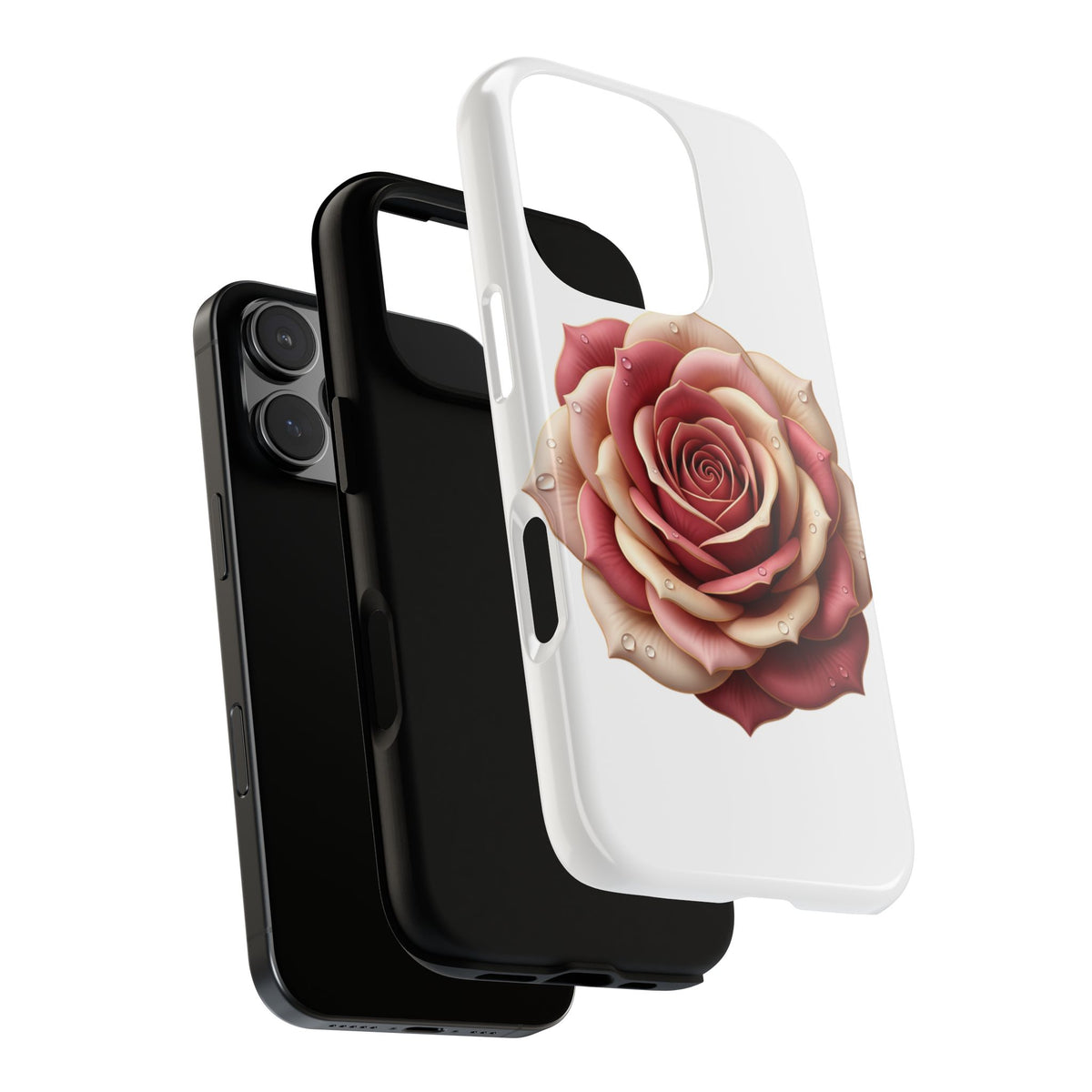 Rose Waterdrop Tough Phone Case — Protective Floral iPhone Cover