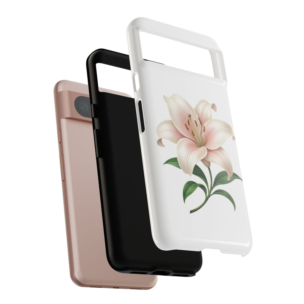 Floral Lily Phone Case — Pink Lily Tough Protective Cover