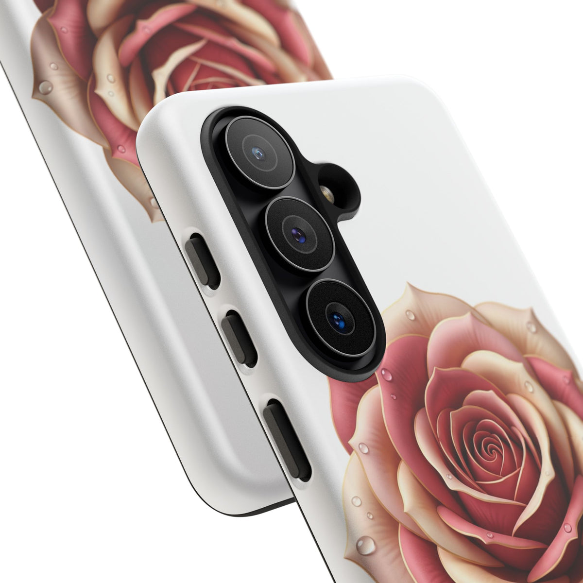 Rose Waterdrop Tough Phone Case — Protective Floral iPhone Cover