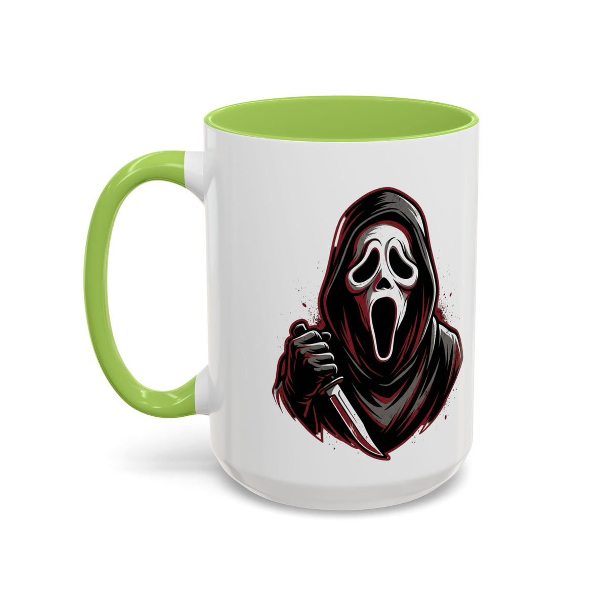 Scream Mask Accent Coffee Mug — Horror Killer Design (11/15oz)