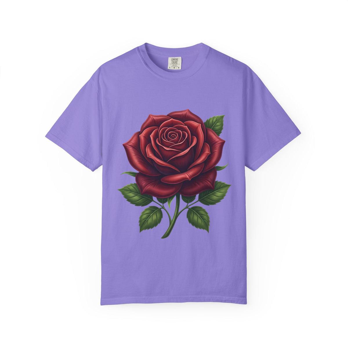 Rose Graphic T‑Shirt — Large Red Rose Floral Tee