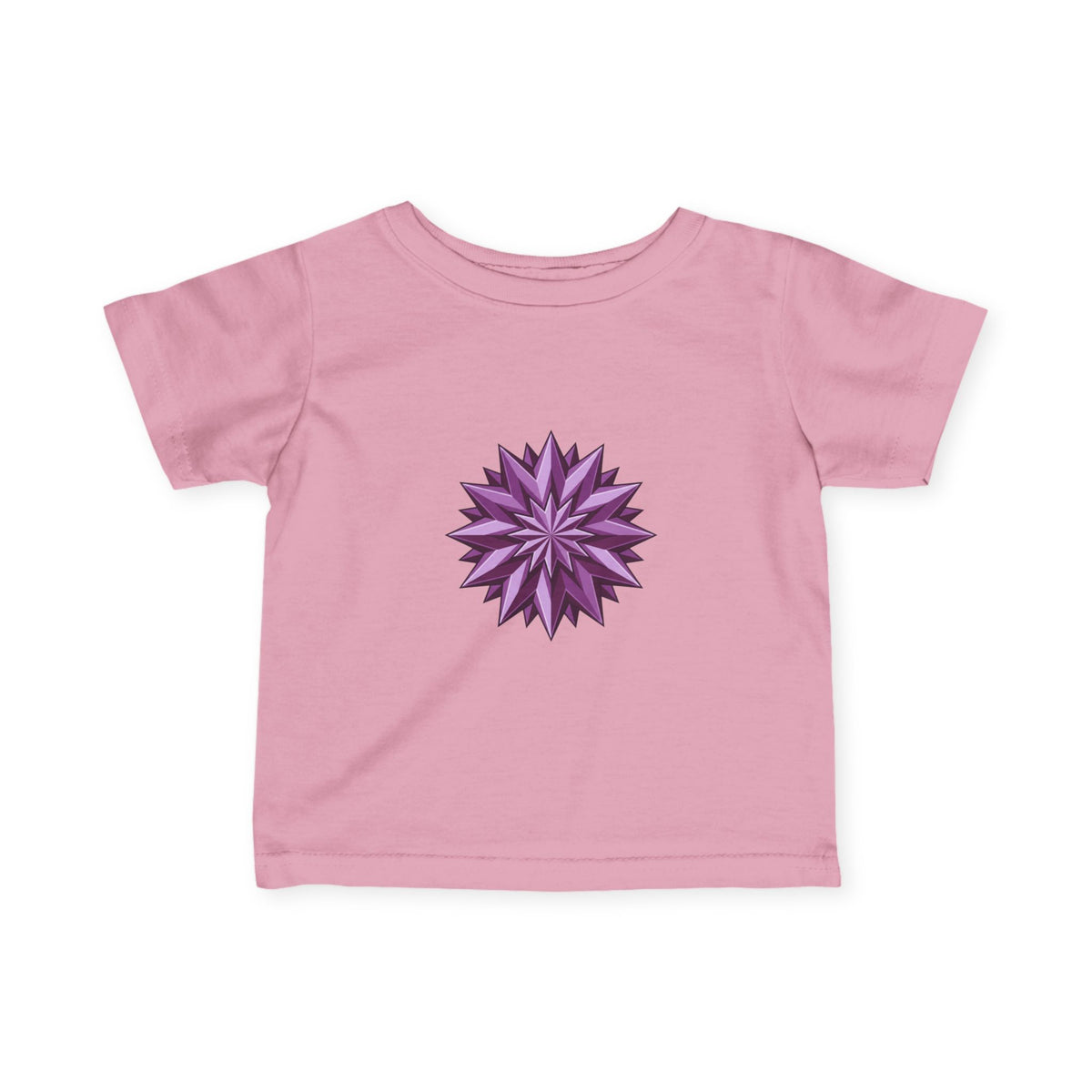Infant Tee — Purple Starburst Floral Graphic Baby Shirt