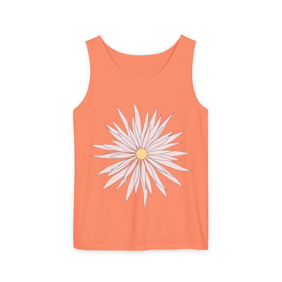 Dainty Pink Daisy Tank Top — Floral Graphic Summer Tank
