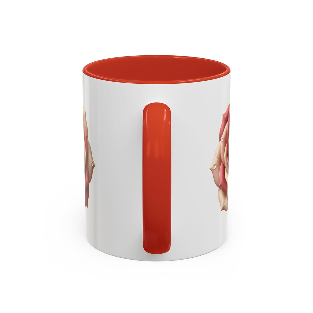 Rose Waterdrop Accent Coffee Mug — Floral 11/15oz