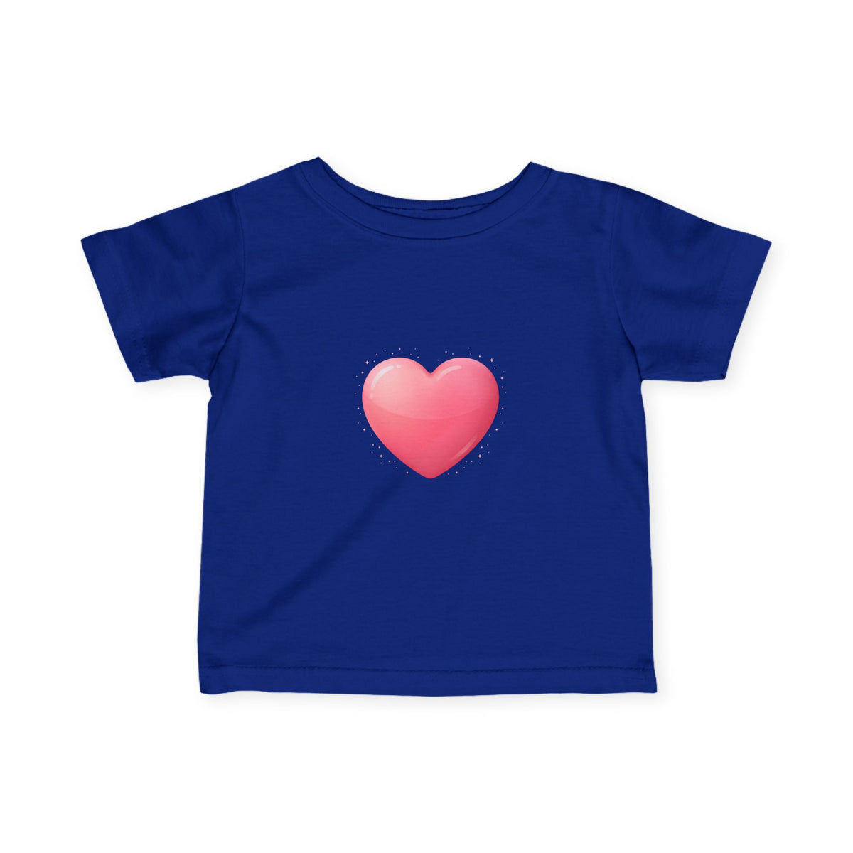 Infant Tee — Pink Heart Graphic Baby Shirt (Love Emoji)