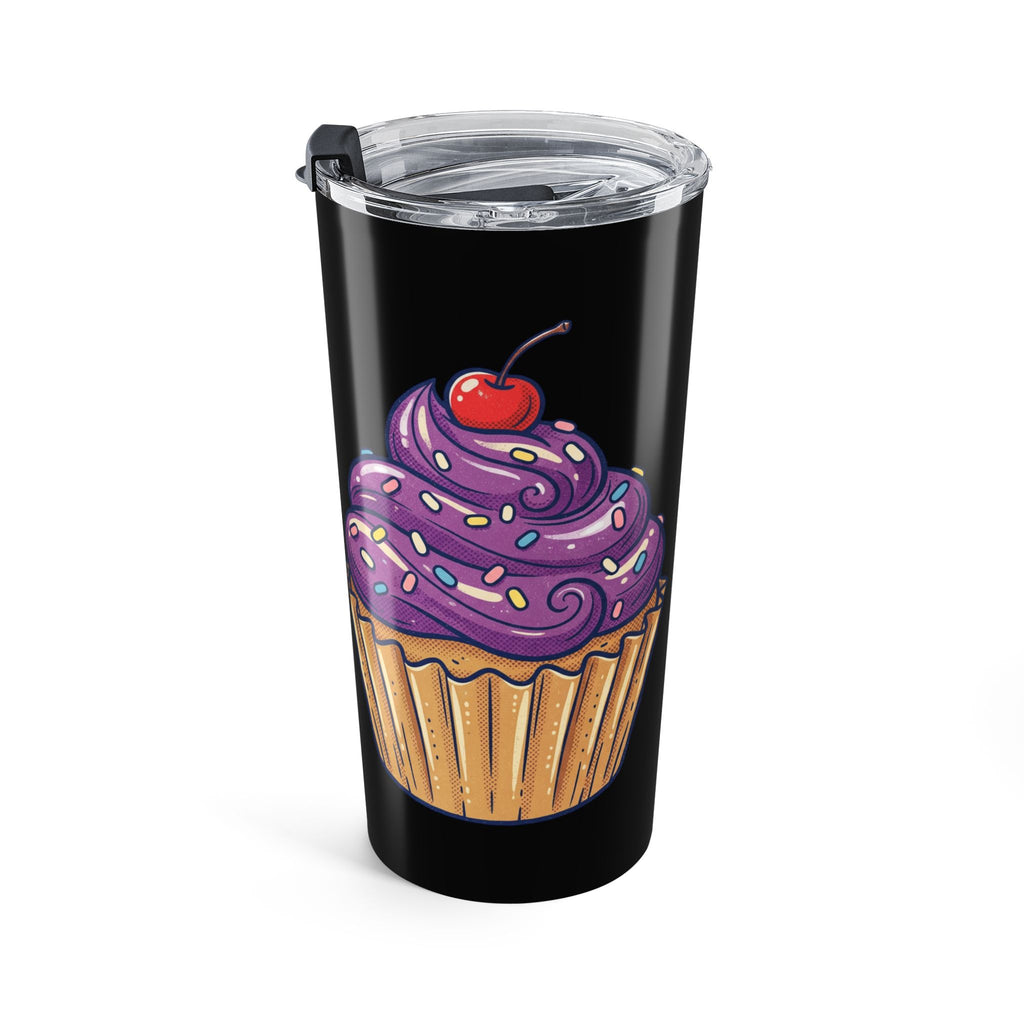 20oz Purple Cupcake Travel Tumbler Black – Insulated Coffee & Tea Cup