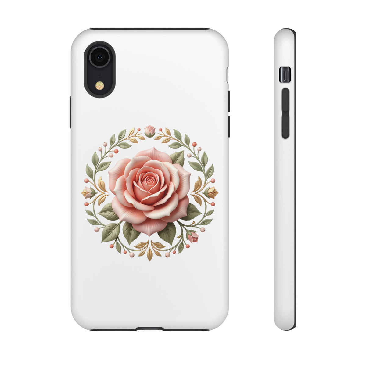 Floral Rose Wreath Tough Phone Case