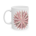 Pink Geometric Star Ceramic Mug — Floral Mandala Coffee Cup (11oz & 15oz)
