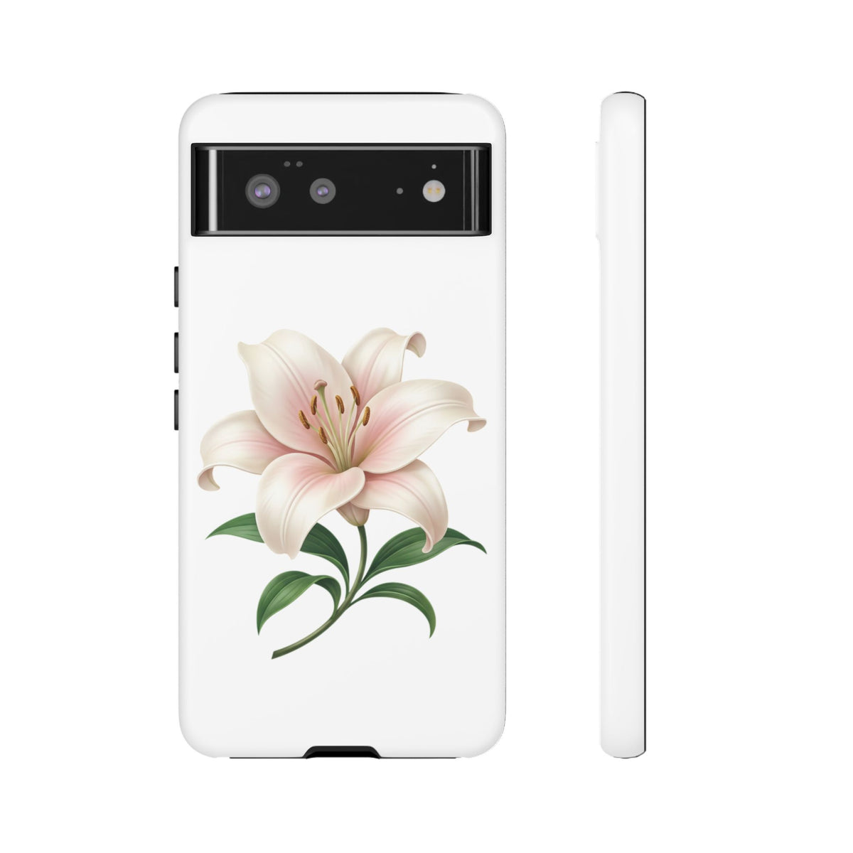 Floral Lily Phone Case — Pink Lily Tough Protective Cover