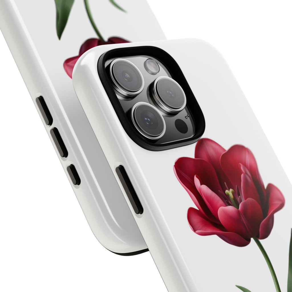 Tulip Floral Tough Phone Case – Protective Blossom iPhone Cover
