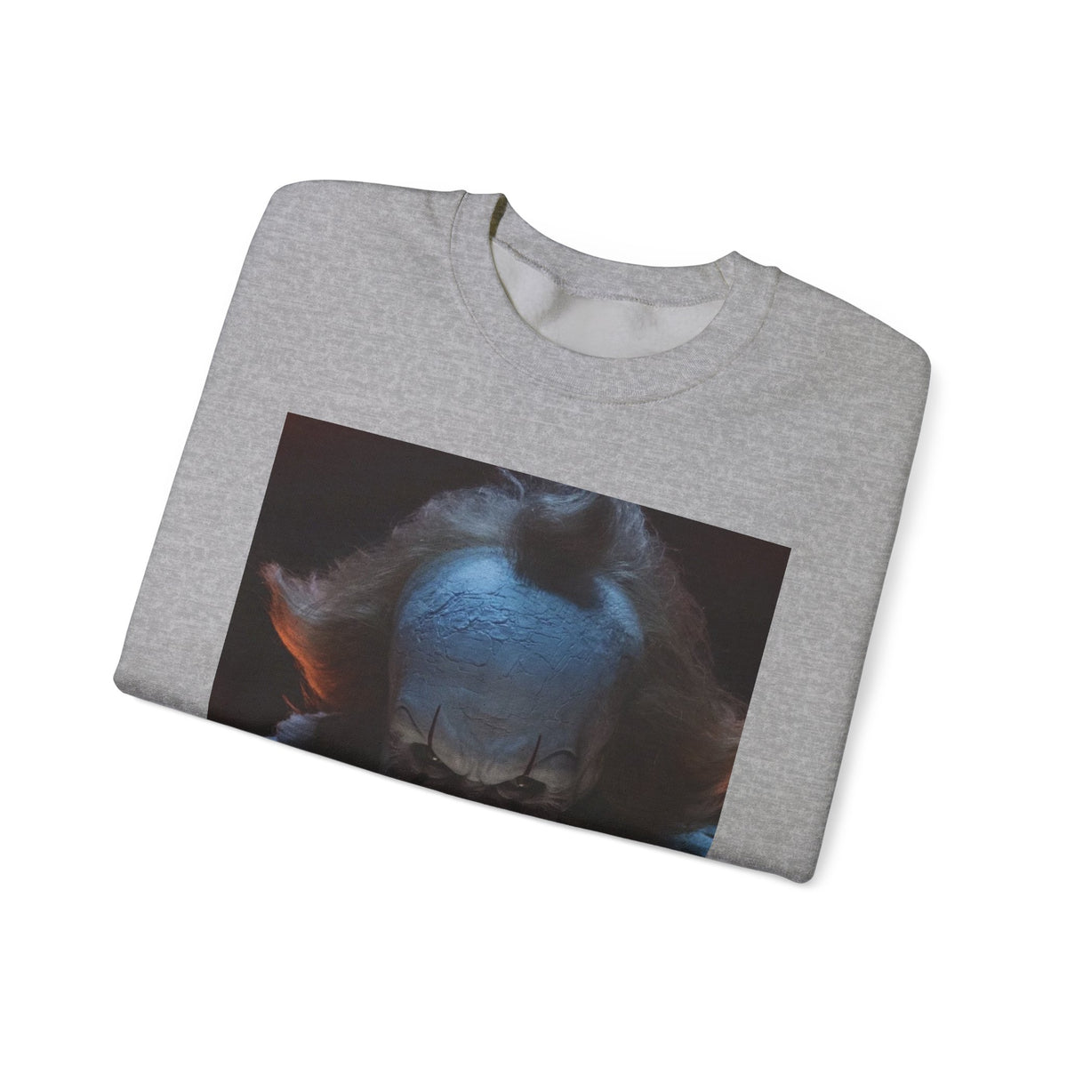 Horror Clown Crewneck Sweatshirt — Scary Pennywise Portrait