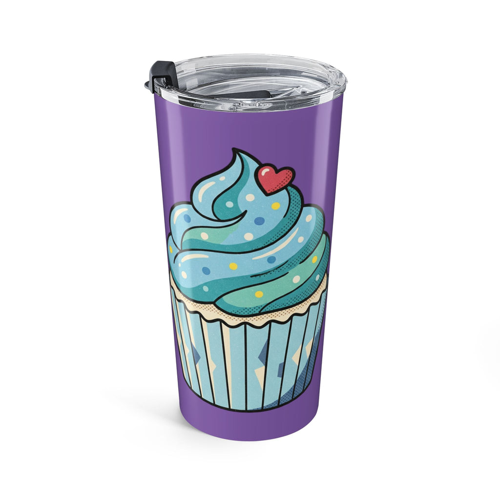 Blue Cupcake 20oz Tumbler- Light Purple Blue Sweet Treats Insulated Travel Mug