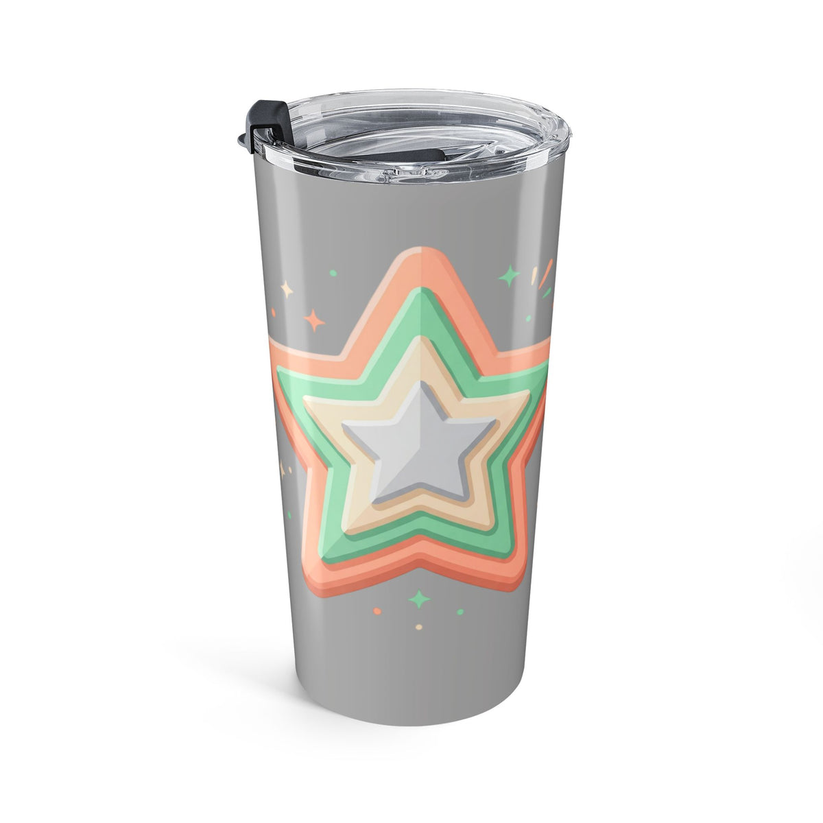 Star Design Tumbler 20oz Light Grey