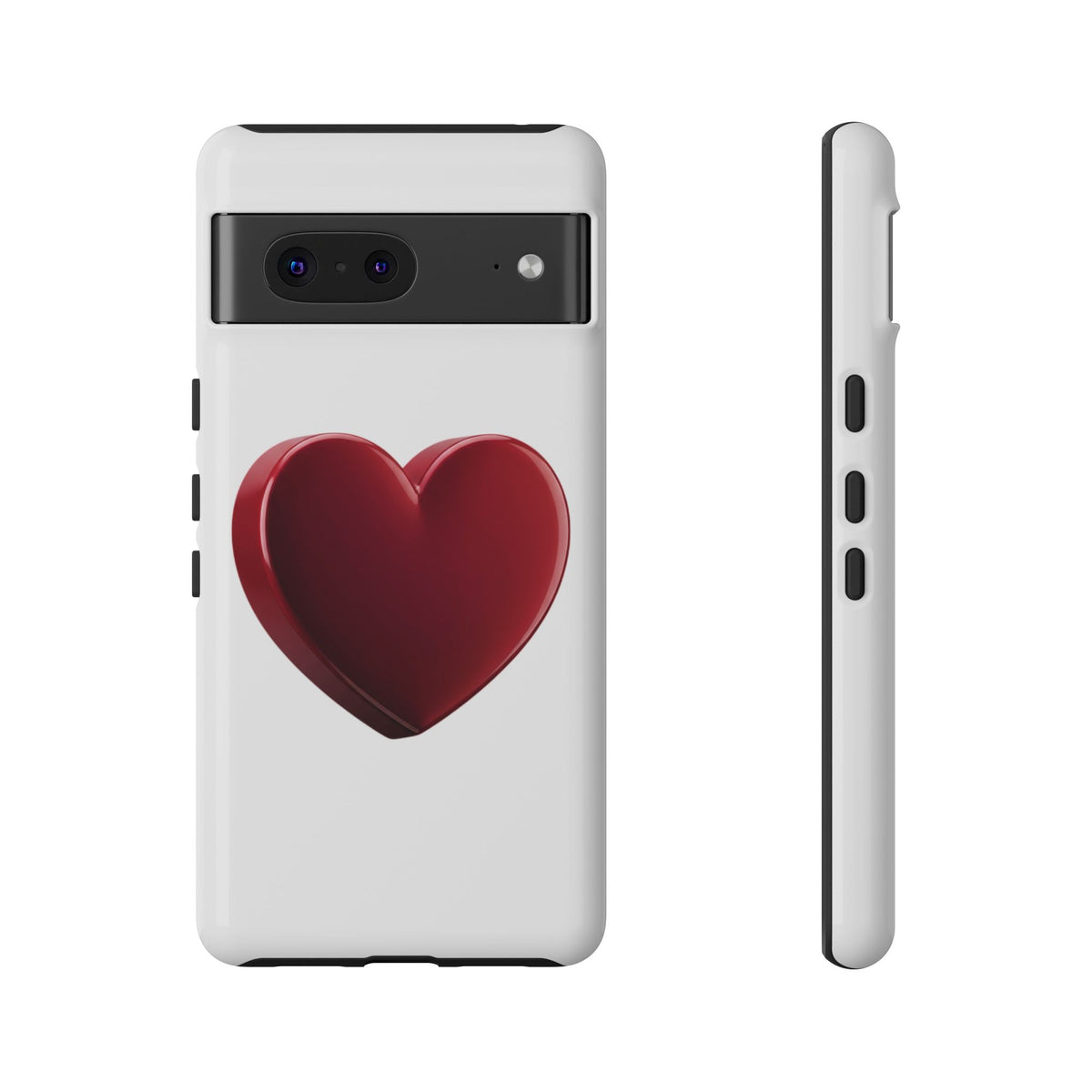 Heart Tough Phone Case - Red 3D Heart Protective Phone Case