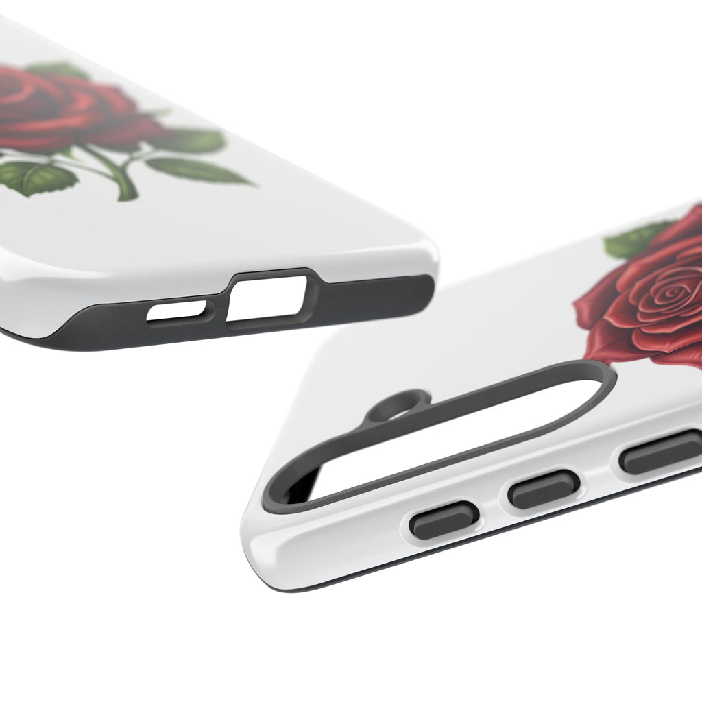 Rose Phone Case — Vintage Red Rose Floral Protective Cover