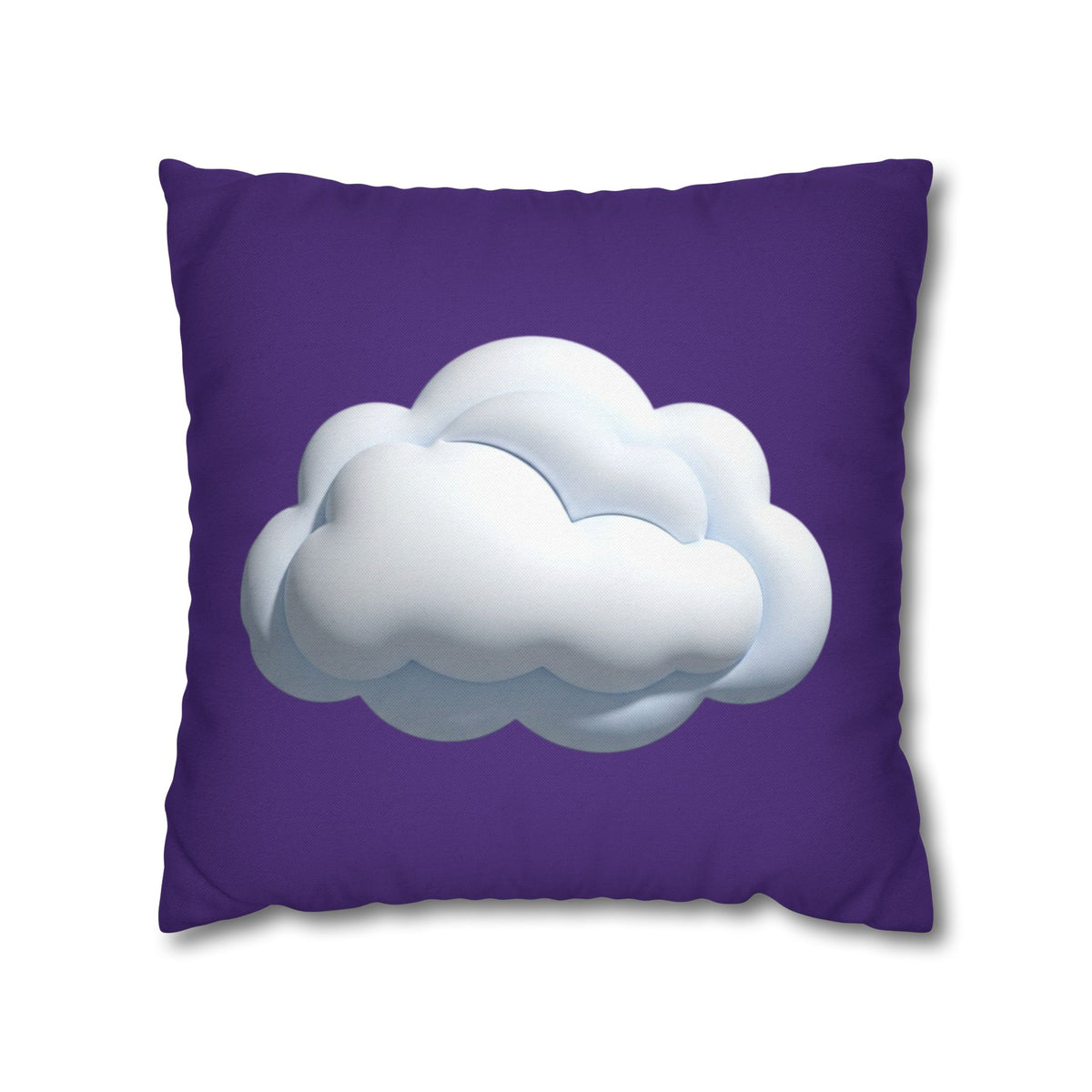 Cloud Graphic Pillowcase - Dark Purple Whimsical Decorative Throw Pillow Cover