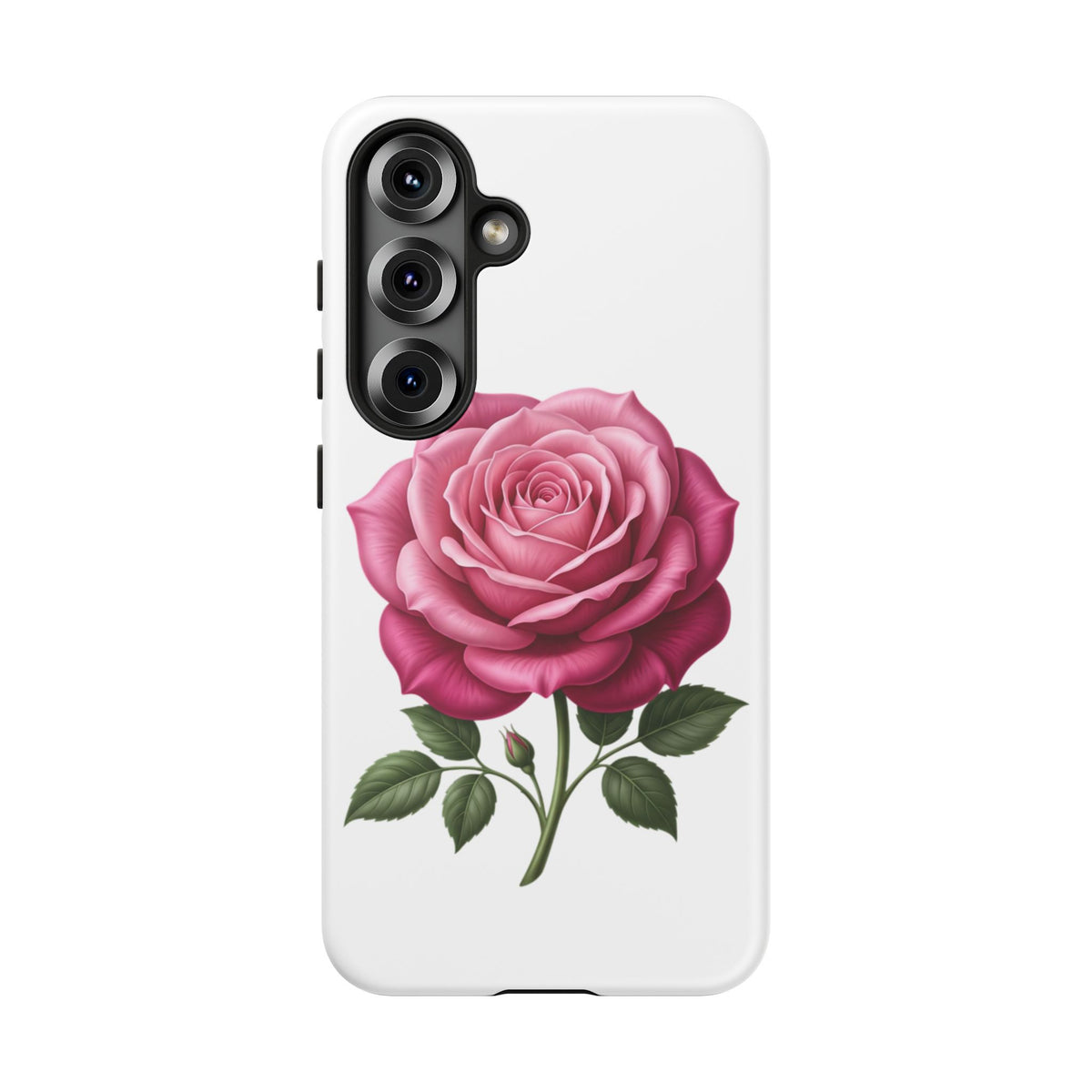 Pink Rose Tough Phone Case — Floral Protective iPhone Cover