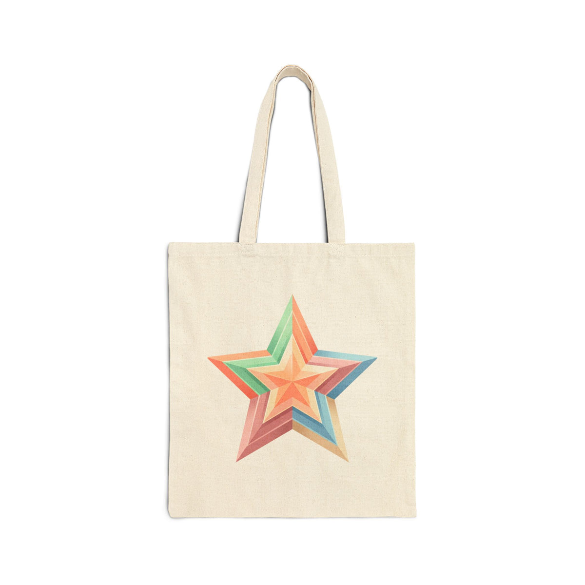 Colourful Star Cotton Canvas Tote Bag