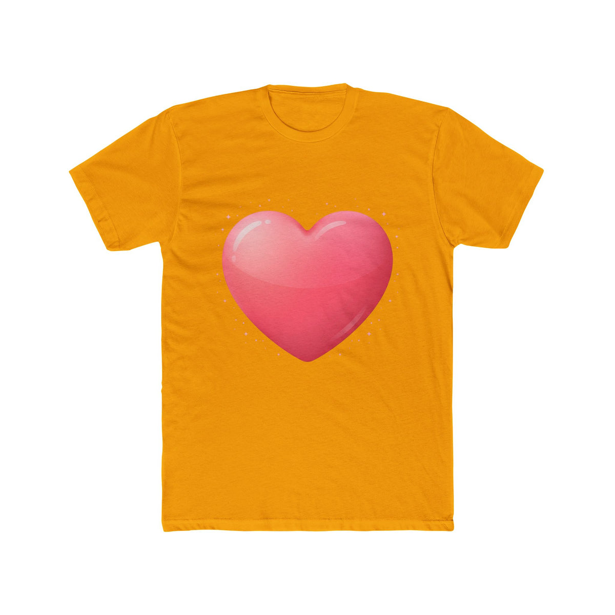 Pink Heart Unisex Cotton Crew Tee