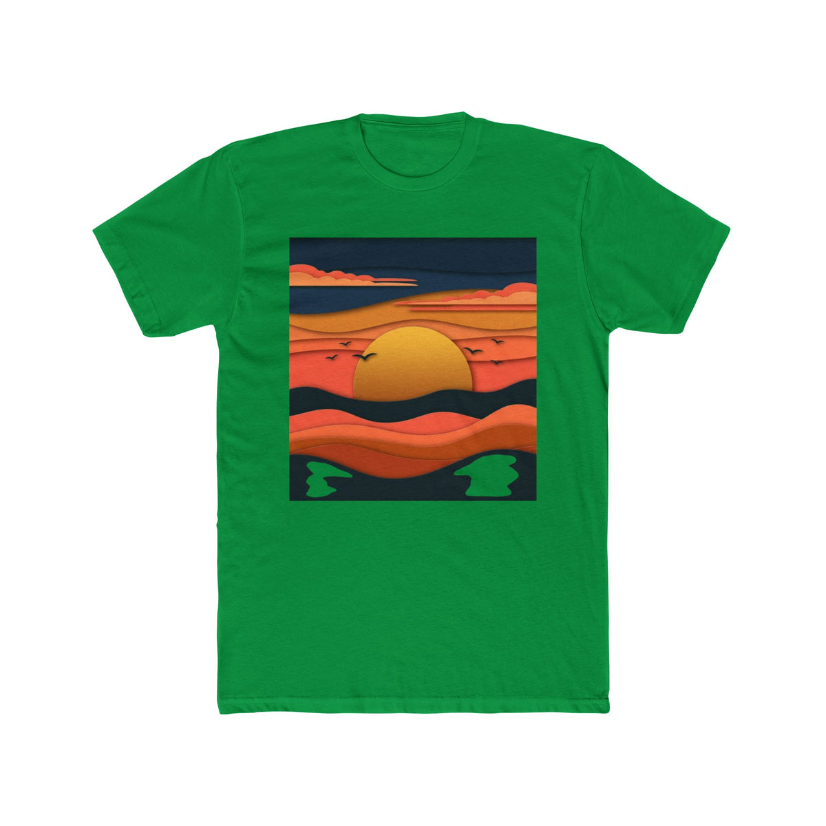 Sunset Waves T-Shirt — Retro Orange Sunset Graphic Tee