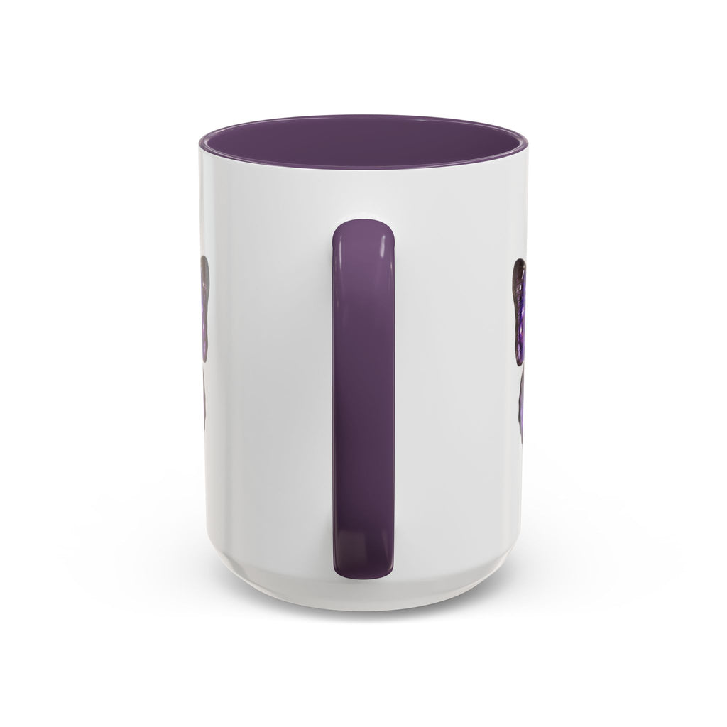 Purple Butterfly Accent Coffee Mug – Elegant Floral Butterfly Ceramic Cup